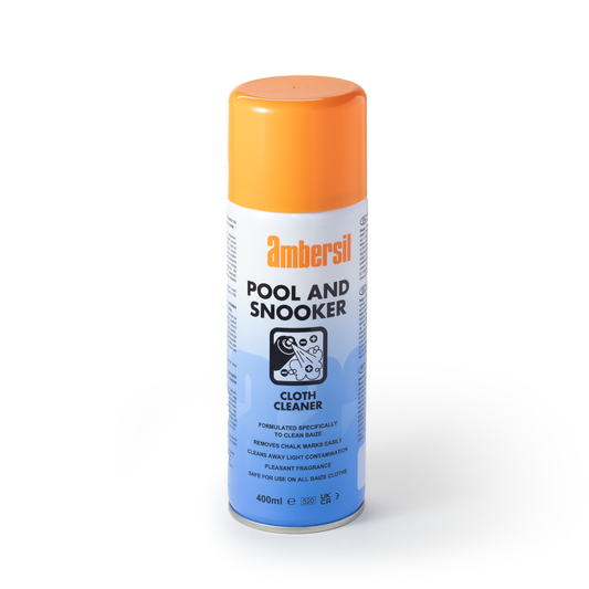Ambersil pool and snooker cloth cleaner can on a white background